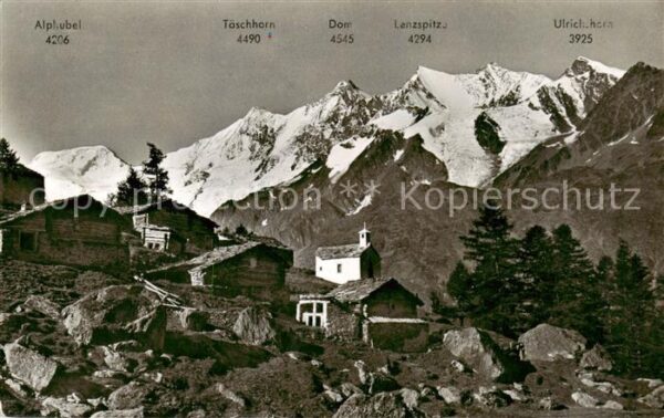 Saas-Grund VS Trift Alp mit Blick auf die Mischabelgr