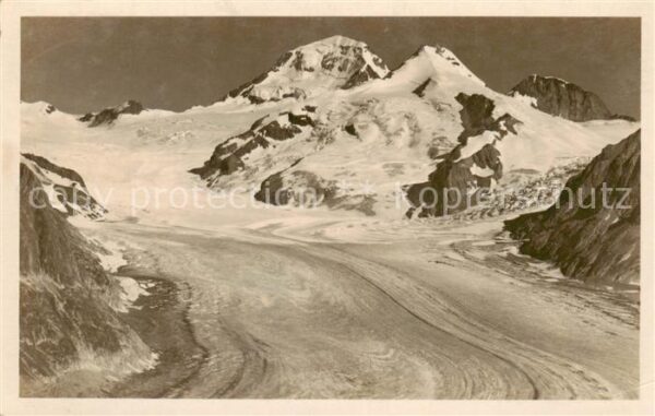 Eggishorn 2927m VS Blick auf Aletschgletscher und Mönch