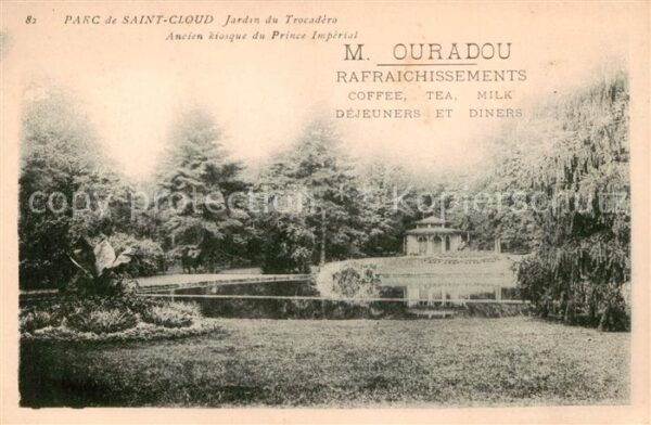 Saint-Cloud 92 Paris Jardin du Trocadero Ancien kiosque du P