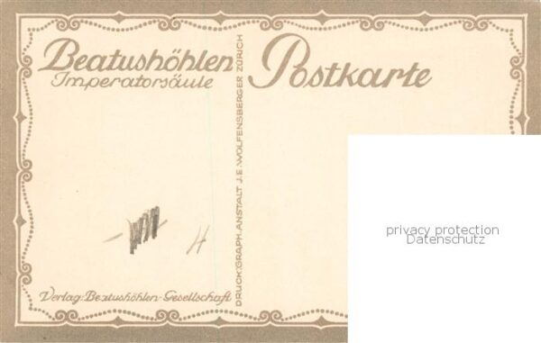 Beatushoehlen BE Imperatorsäule Künstlerkarte – Bild 2