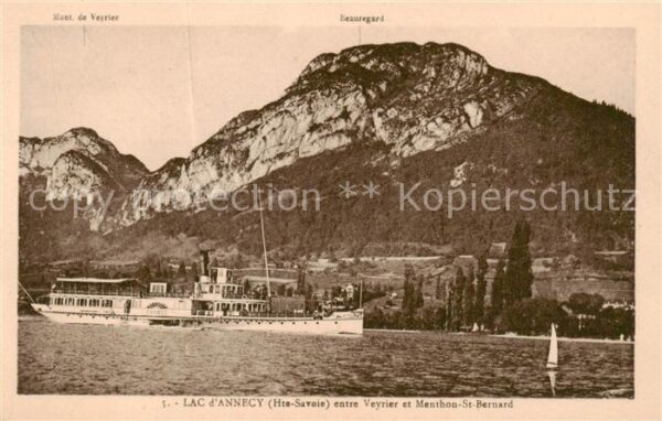 Veyrier-du-Lac Lac d Annecy Vapeur entre Veyrier et Me