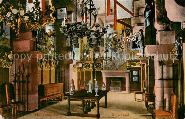 Hohkoenigsburg Haut-Koenigsbourg Kaisersaal Feldpost