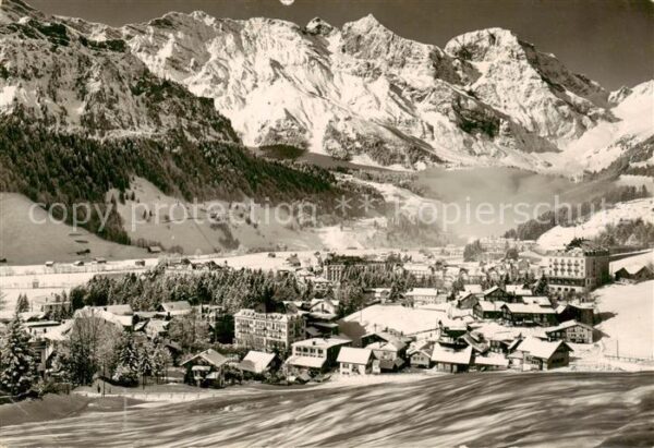 Engelberg  OW Winterpanorama mit Juchlipass