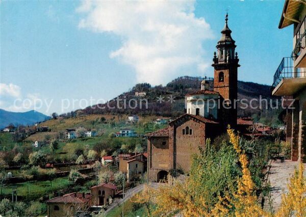 Carona Lago di Lugano TI Ansicht mit Kirche