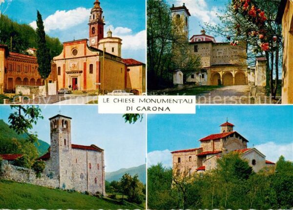 Carona Lago di Lugano TI Chiese monumentali