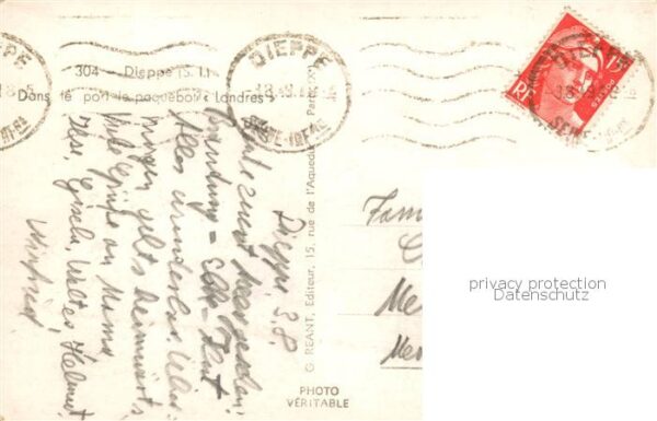 Dieppe 76 Dans le port le paquebot Landres – Bild 2