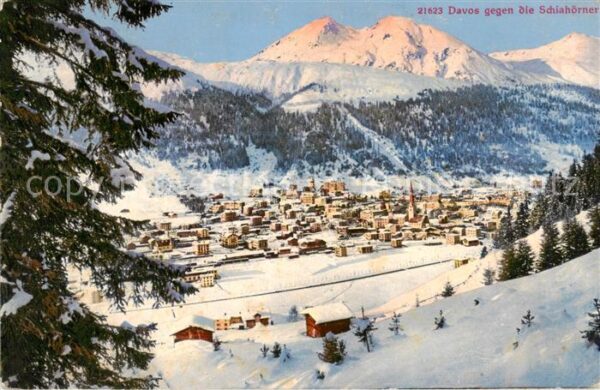 Davos GR mit Schiahörner