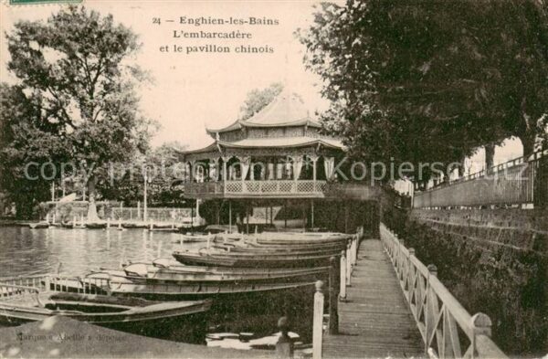 Enghien-les-Bains 95 Val-d Oise Embarcadere et le pavillon chinois