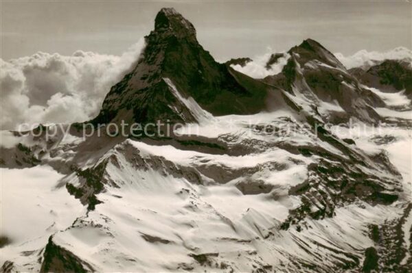 Matterhorn Mont Cervin 4478m VS und Dent d_Herens