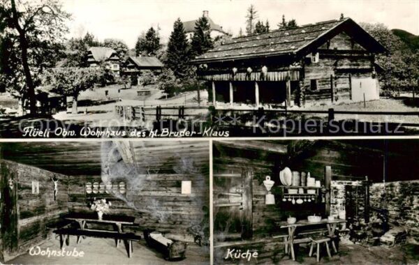Flueeli-Ranft Fluehli-Ranft OW Wohnhaus des hl Bruder Klaus Wohnstube
