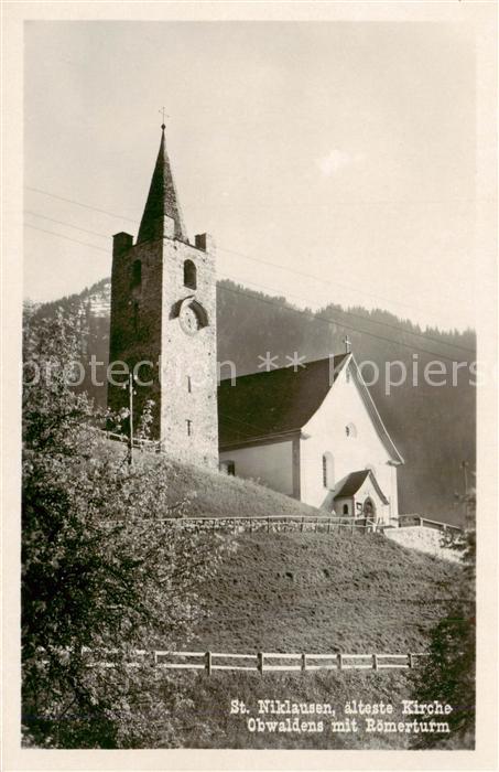 St Niklausen OW Älteste Kirche mit Römerturm