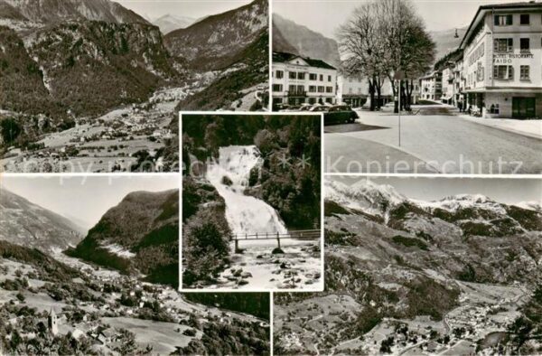 Faido TI Teilansichten Wasserfall