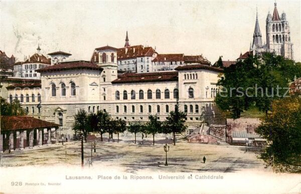 Lausanne VD Place de la Riponne Université et Cathe