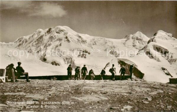 Gornergrat Zermatt VS mit Lysskamm Castor und Pollux