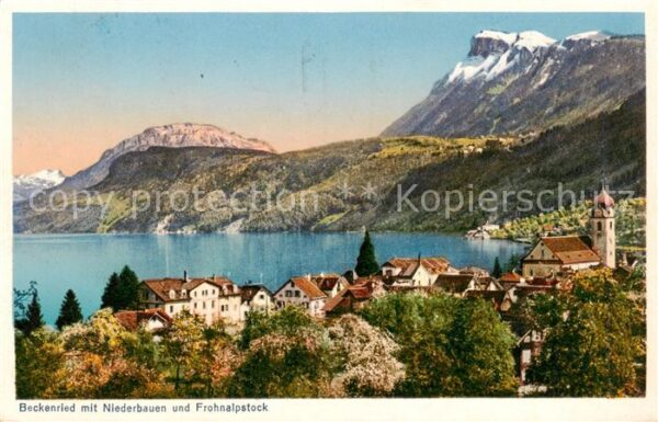 Beckenried Vierwaldstaettersee NW mit Niederbauen und Frohnalpstock