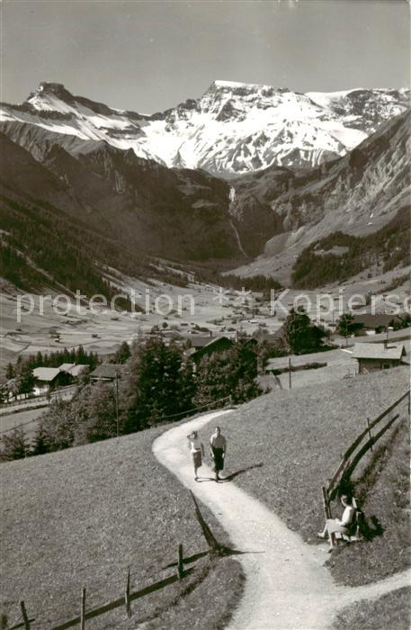 Adelboden BE Blick auf Steghorn und Wildstrubel