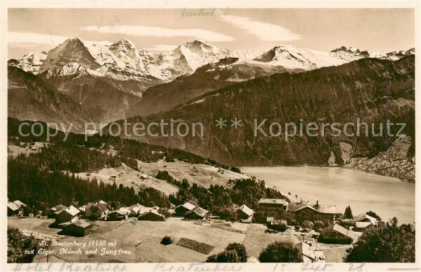 St Beatenberg BE mit Eiger Mönch und Jungfrau