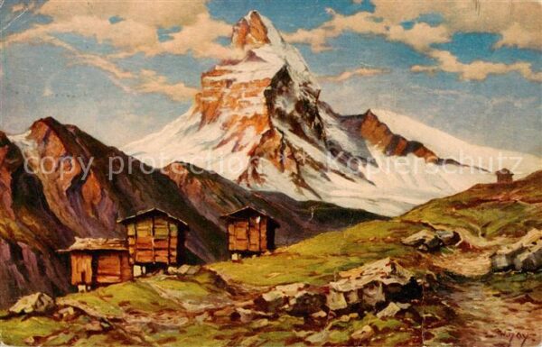 Zermatt VS mit Matterhorn Künstlerkarte