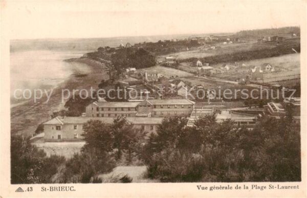 Saint-Brieuc 22 Cotes-d Armor Vue generale de la Plage St Laurent
