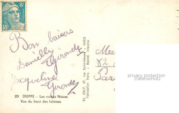 Dieppe 76 Les roches Noires Vue du haut des falai – Bild 2