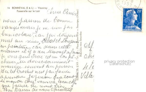 Bonneval 28 d Eure-et-Loir Vouvray Passerelle sur le Loir – Bild 2
