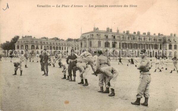 Versailles 78 La Place d’Armes Les premiers exercises