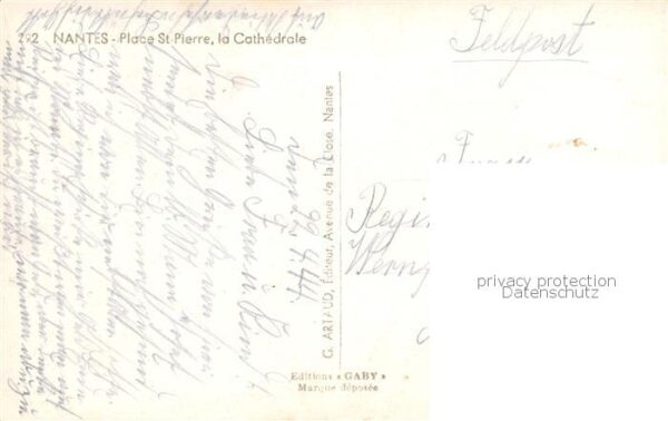 Nantes 44 Place St Pierre la Cathedrale Feldpost – Bild 2