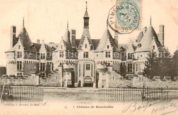 Chateau de Bonnetable 72 Sarthe Vue d_ensemble