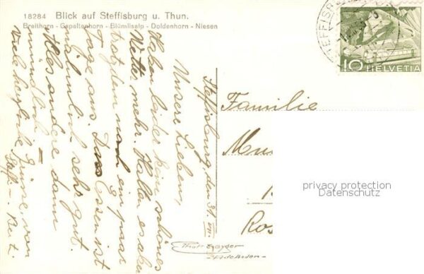 Steffisburg BE mit Thun Breithorn Gspaltenhorn Blümlis – Bild 2