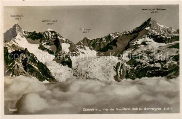 Zermatt VS Mer de Brouillard Vue du Gornergrat