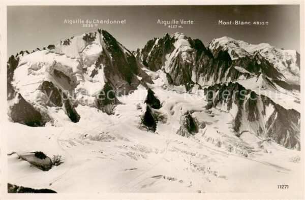 Mont-Blanc  4807m 74 Haute-Savoie Aiguille du Chardonnet et Aiguille Vert