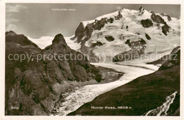 Monte-Rosa Le Mont Rose 4612m VS mit Riffelhorn