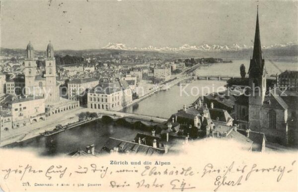 Zuerich ZH und die Alpen