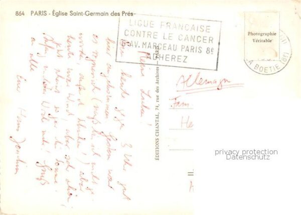 Paris 75 Eglise Saint Germain des Pres – Bild 2