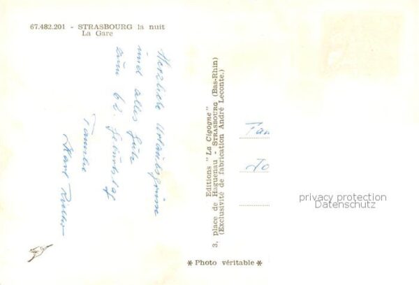 Strasbourg 67 Alsace La Gare la nuit – Bild 2