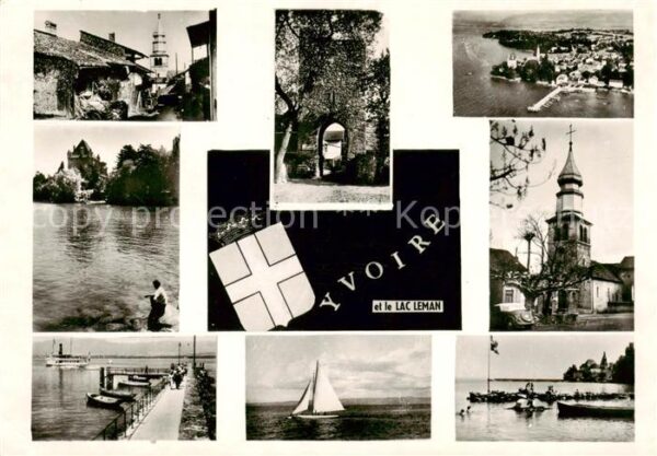 Yvoire 74 Haute-Savoie Lac Leman Village medieval Vue d_ensemb