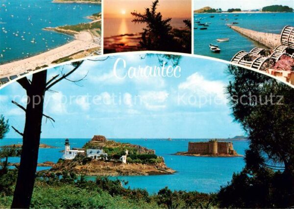 Carantec 29 Finistere La plage du Kelenn l’ile Callot le chat