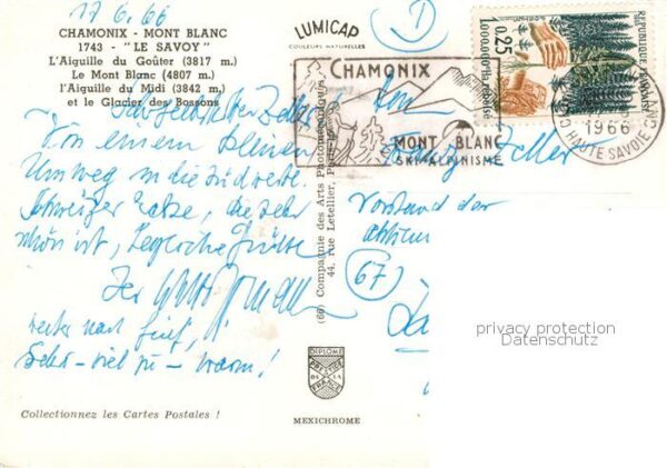 Chamonix 74 Haute-Savoie Mont Blanc Le Savoy l’Aiguille du Goute – Bild 2