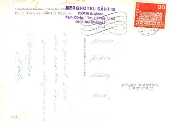 Saentis 2504m AR Route Tierwies Fliegeraufnahme – Bild 2