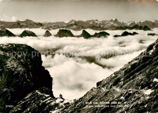 Saentis 2504m AR Blick auf Churfirsten und Tödi