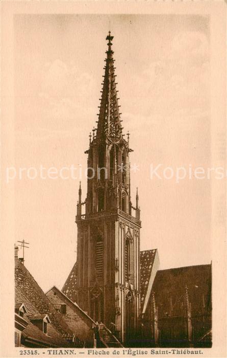 Thann  68 Alsace Fleche de l’Eglise Saint Thiebaut