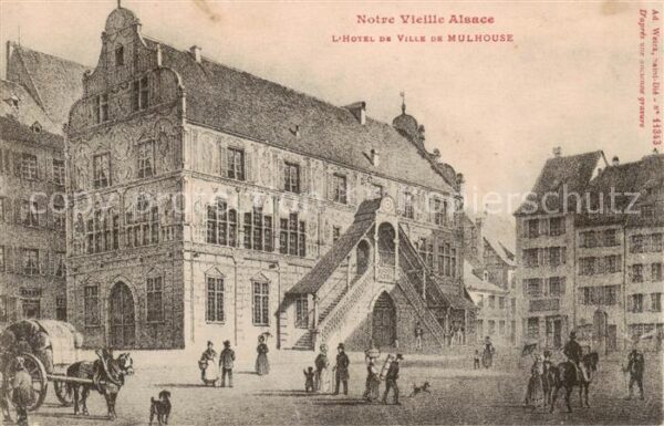 Mulhouse Muehlhausen 68 Alsace Hotel de Ville de Mulhouse