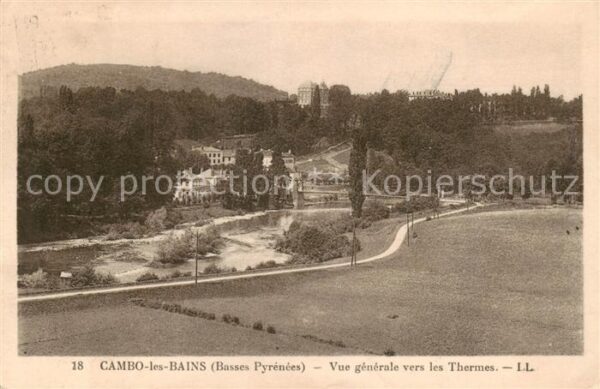 Cambo-les-Bains 64 Vue generale vers les Thermes