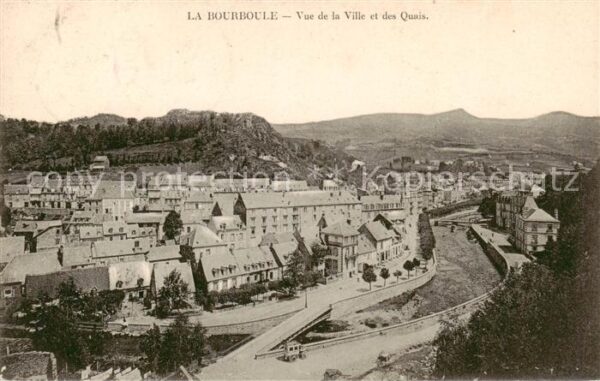 La Bourboule-les-Bains 63 Puy-de-Dome Vue de la Ville et des Quais