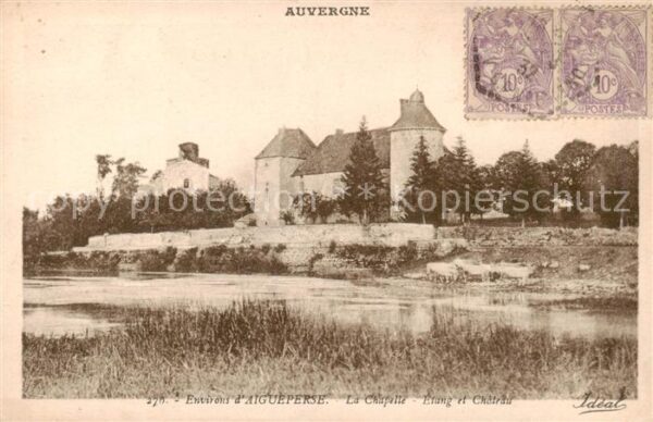 Aigueperse 63 Puy-de-Dome La Chapelle Etang et Chateau