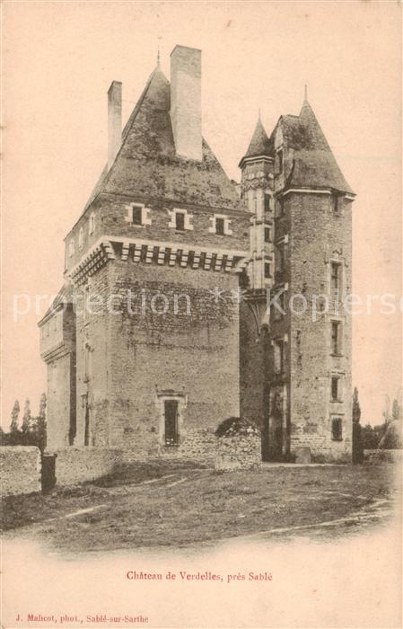 Verdelles Chateau de Sable-sur-Sarthe 72 Chateau de Verdelles pres Sable
