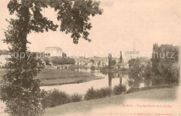 Sable-sur-Sarthe 72 Vue des Bords de la Sarthe