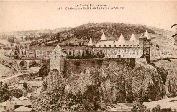 Saillant Chateau Andelat 15 Cantal Chateau de Saillant cote Est Vue panora