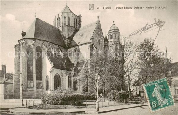 Dijon 21 Cote-d Or Place Edgard Quinet Abside St Michel