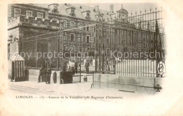 Limoges 87 Caserne de la Visitation 78e Regiment d